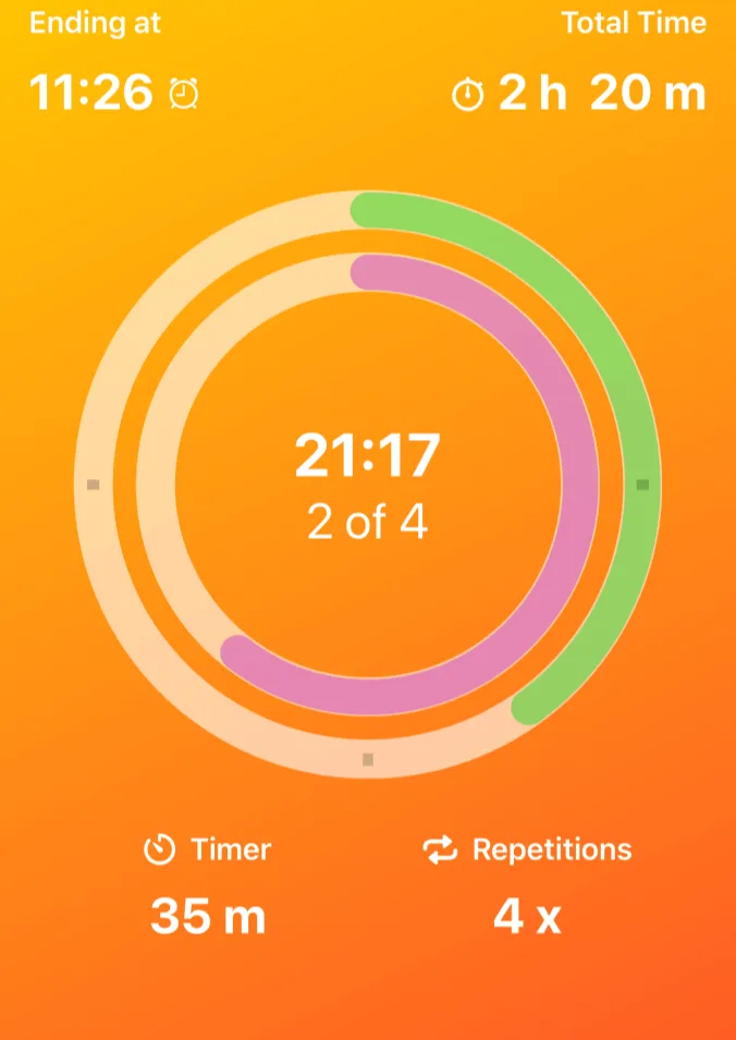 Timer Of Time iOS app interface
